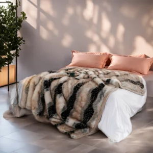 A1 Luxury Faux Fur Blanket high-end bed plaid on the sofa cover fox fur fluffy blankets for bed Decoration home blanket throws